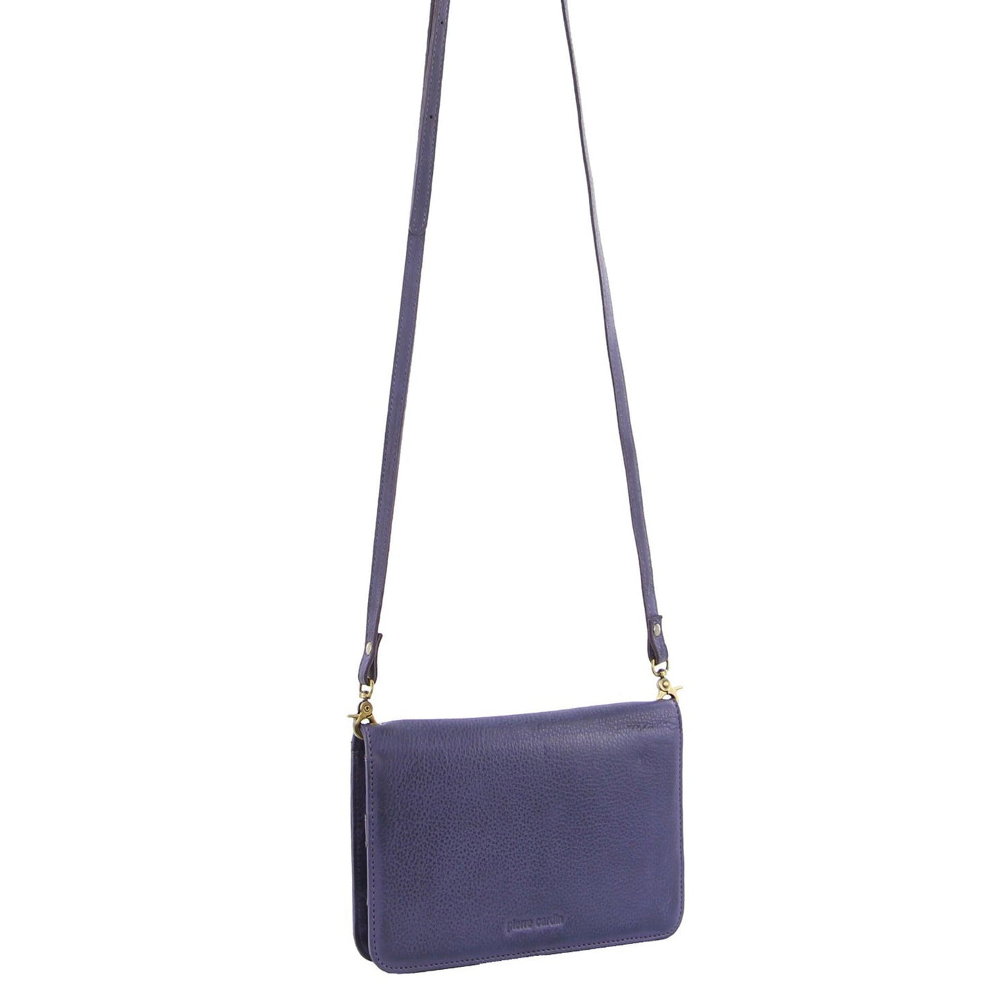 Pierre Cardin Ladies Womens Clutch Leather Wallet Purse RFID Protected - Purple-1