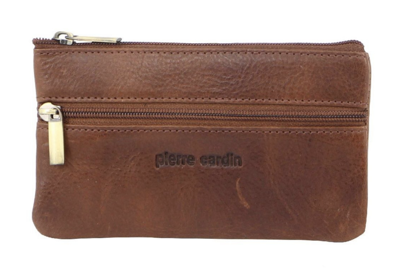 Pierre Cardin Ladies Womens Genuine Leather RFID Coin Purse Wallet - Cognac-1