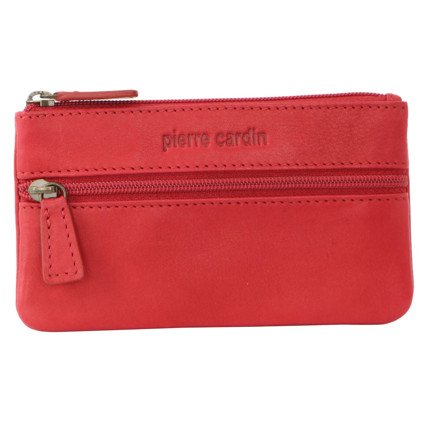 Pierre Cardin Ladies Womens Genuine Leather RFID Coin Purse Wallet - Red-1