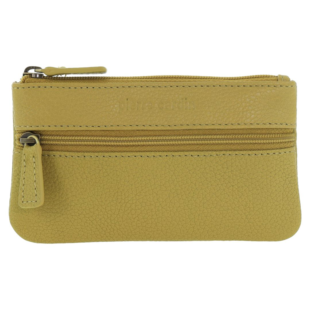 Pierre Cardin Ladies Womens Genuine Leather RFID Coin Purse Wallets - Yellow-0