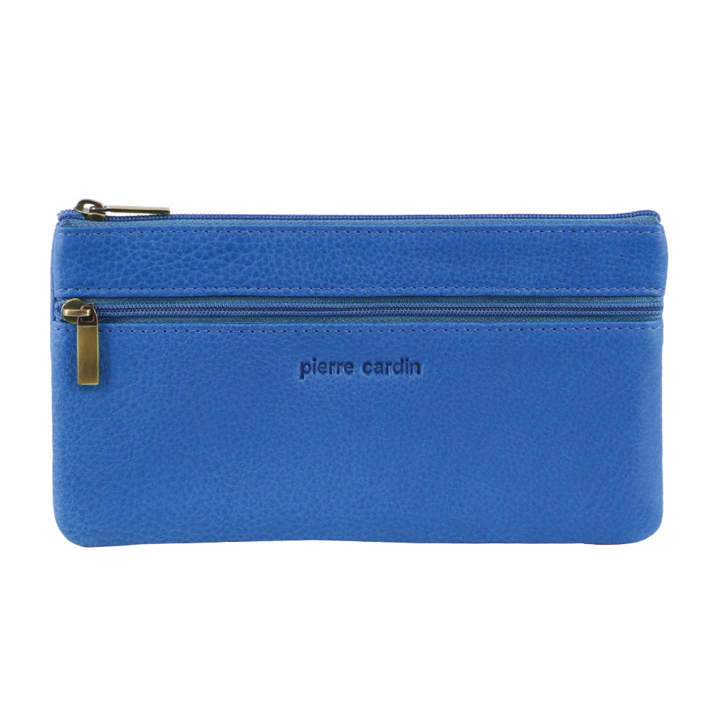 Pierre Cardin Ladies Womens Genuine Soft Leather Wallet Case Purse - Aqua-1