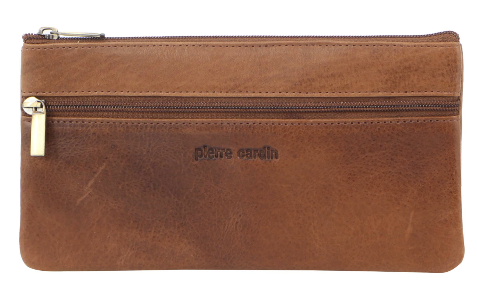 Pierre Cardin Ladies Womens Genuine Soft Leather Italian Wallet Case - Cognac-1