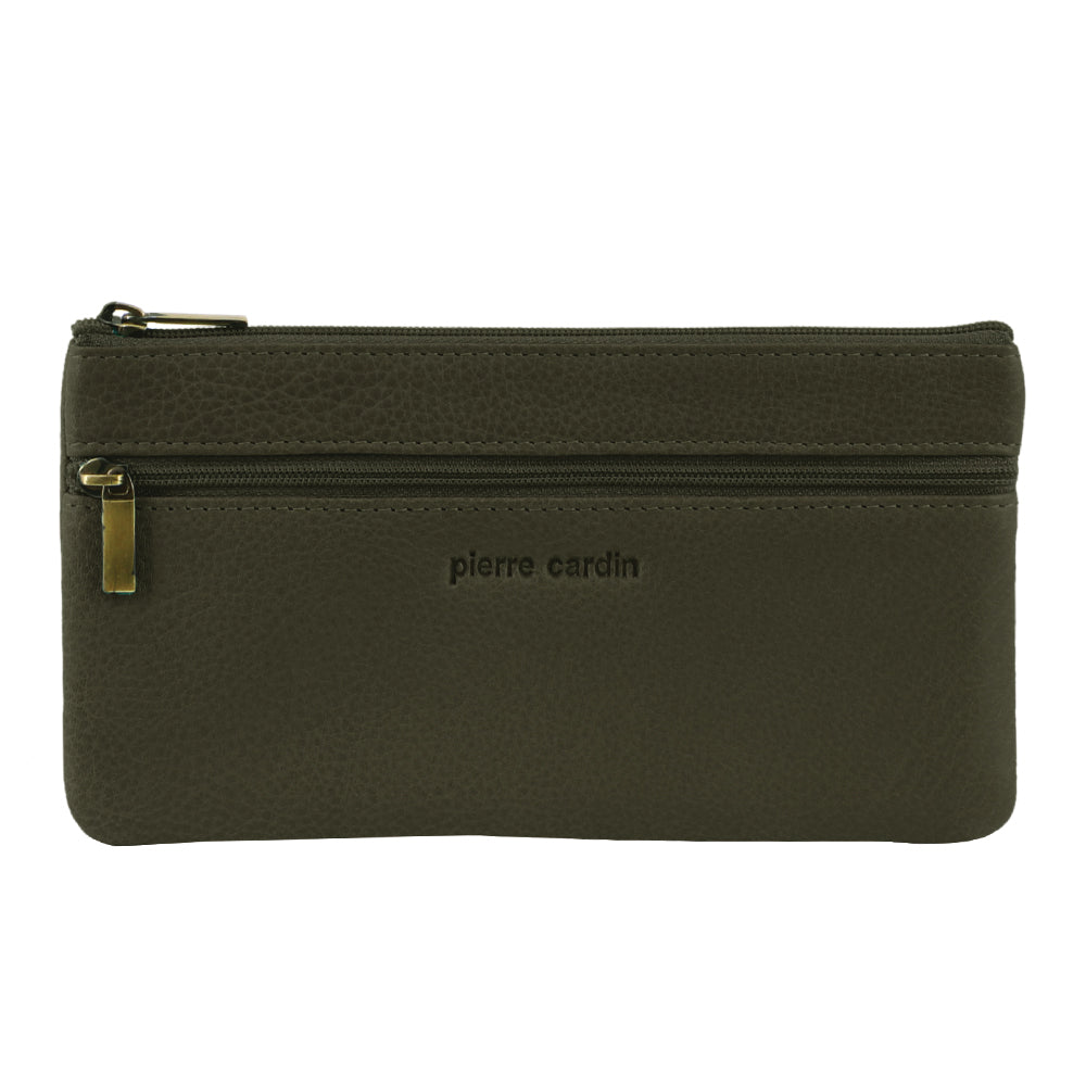 Pierre Cardin Ladies Womens Genuine Soft Leather Wallet Case Purse - Grape Leaf-0