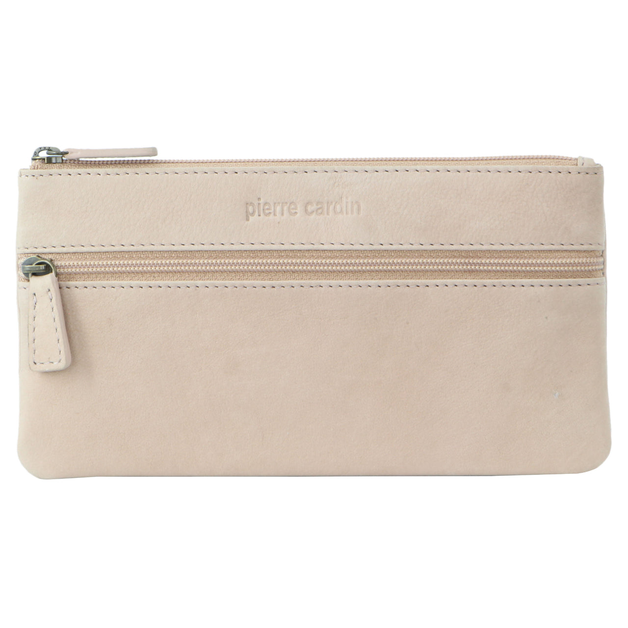 Pierre Cardin Ladies Womens Genuine Soft Leather Wallet Purse - Light Pink-0