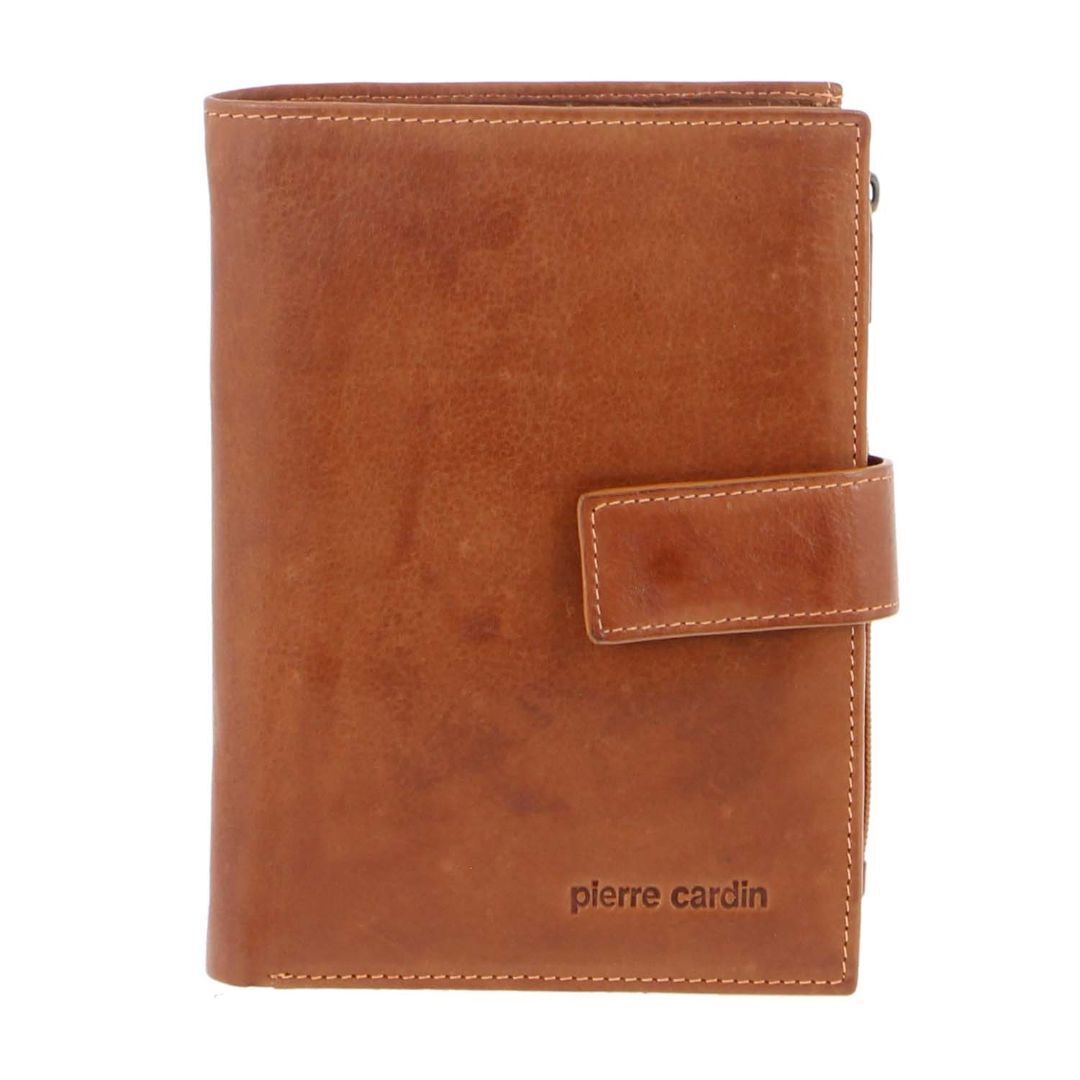 Pierre Cardin Womens Bi-Fold Italian Leather Credit Card Holder Wallet - Cognac-2