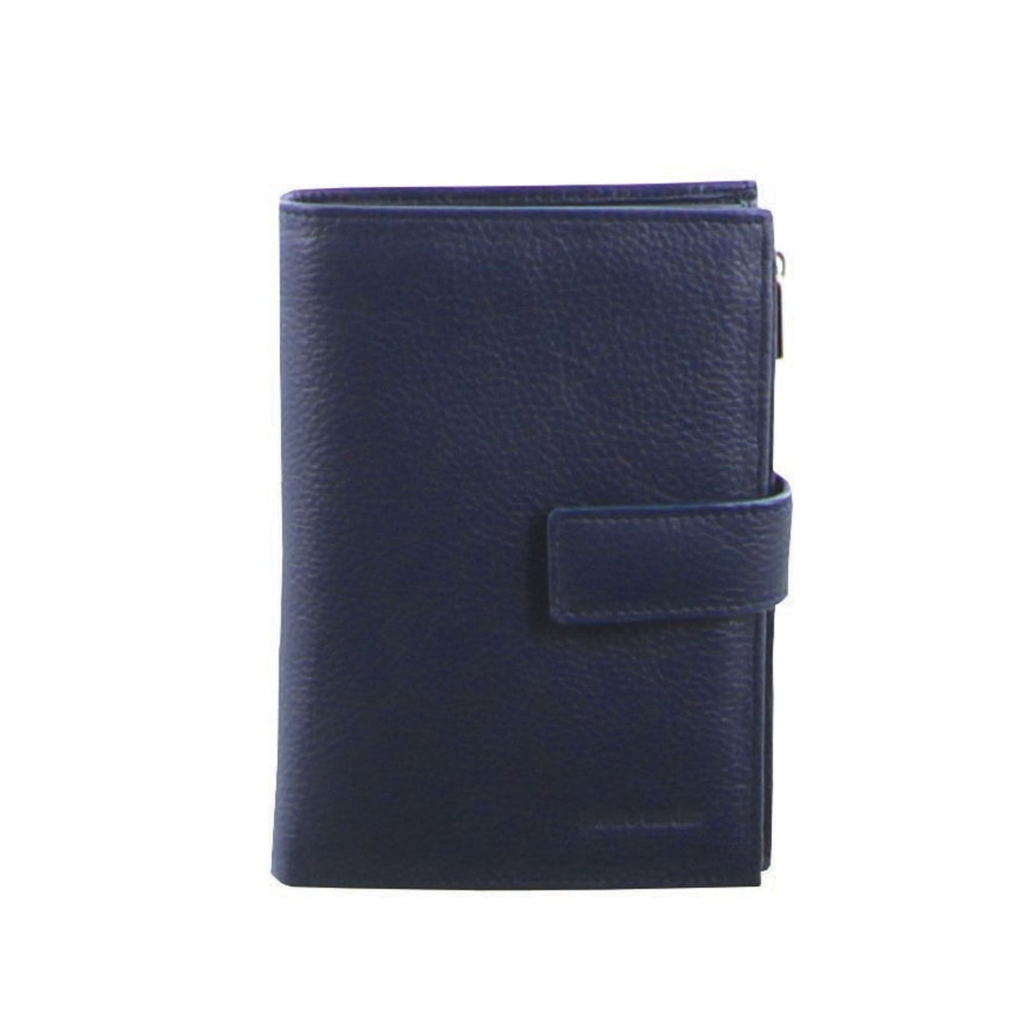Pierre Cardin Ladies Womens Bi-Fold Italian Leather Credit Card Holder Wallet Purse - Denim-2