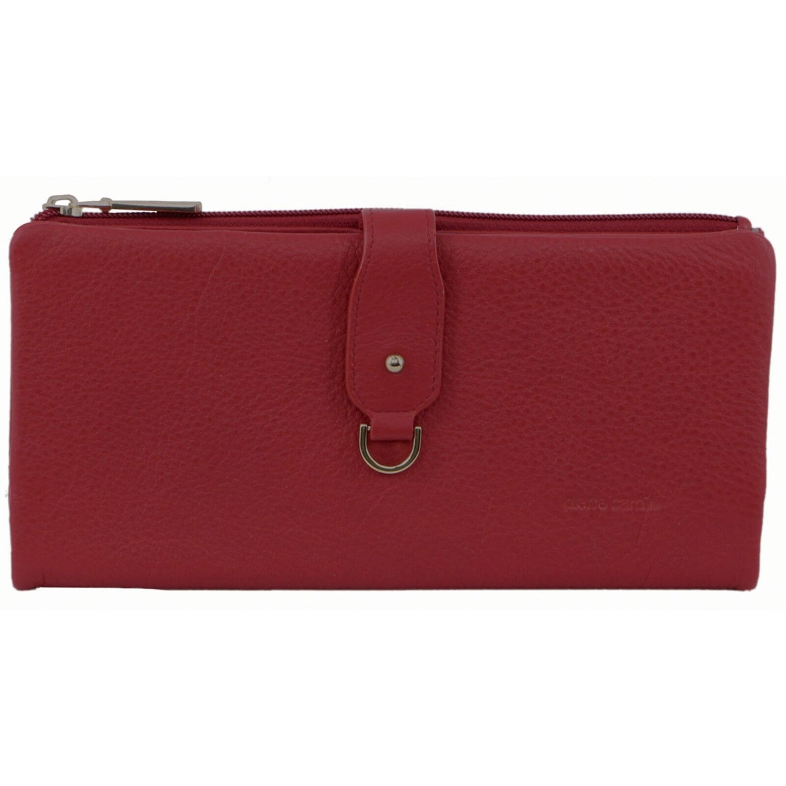 Pierre Cardin Womens RFID Italian Leather Wallet Purse Credit Card Holder - Red-2