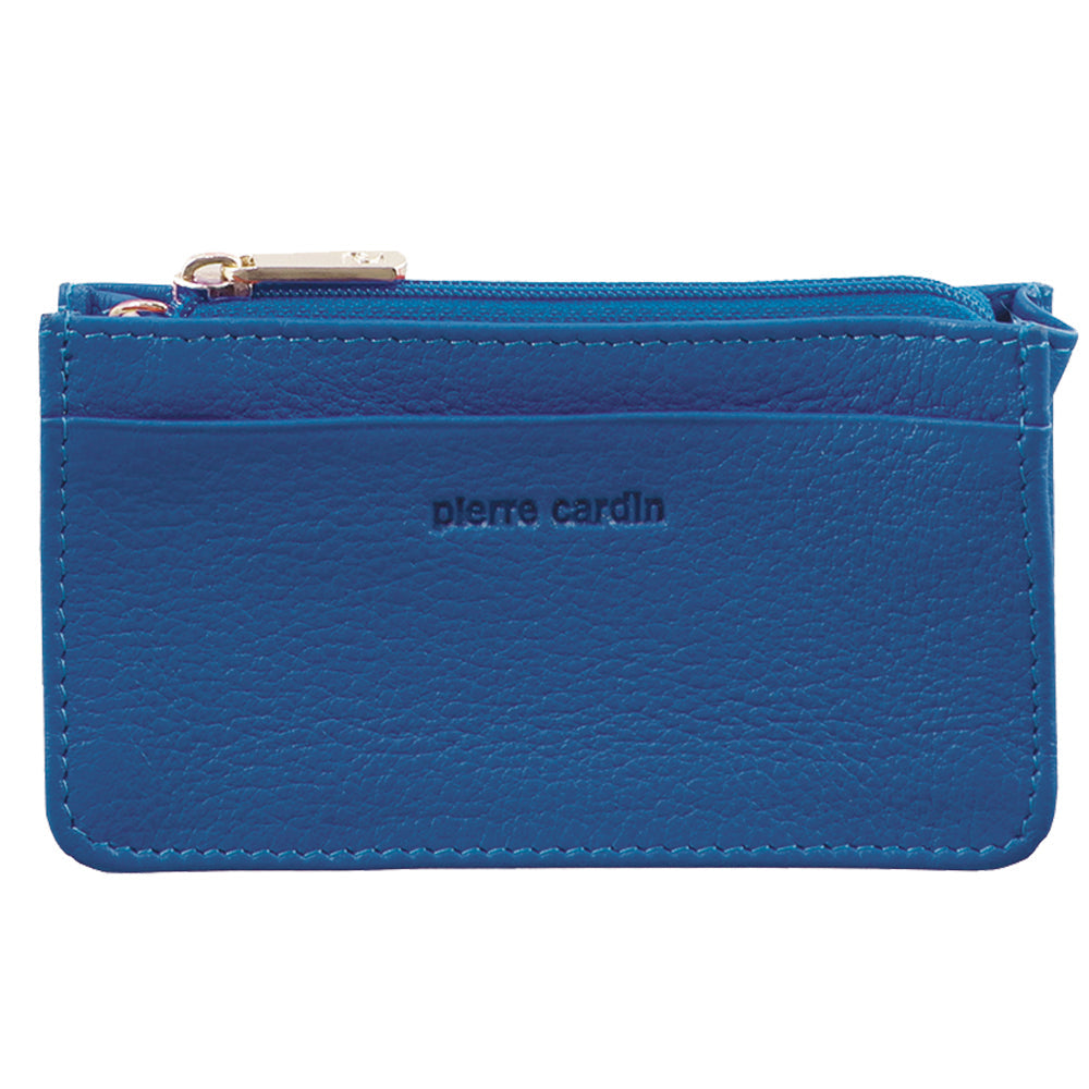 Pierre Cardin Womens Soft Italian Leather Coin Purse Holder Wallet - Aqua-0