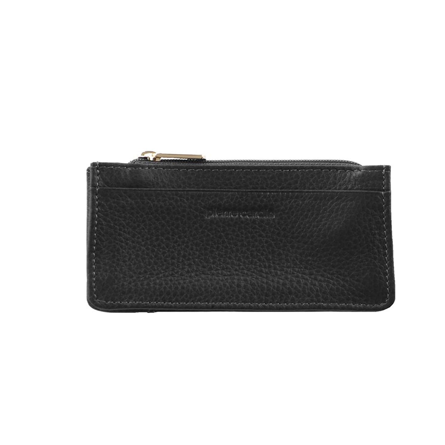 Pierre Cardin Womens Soft Italian Leather Coin Purse Holder Wallet - Black-1