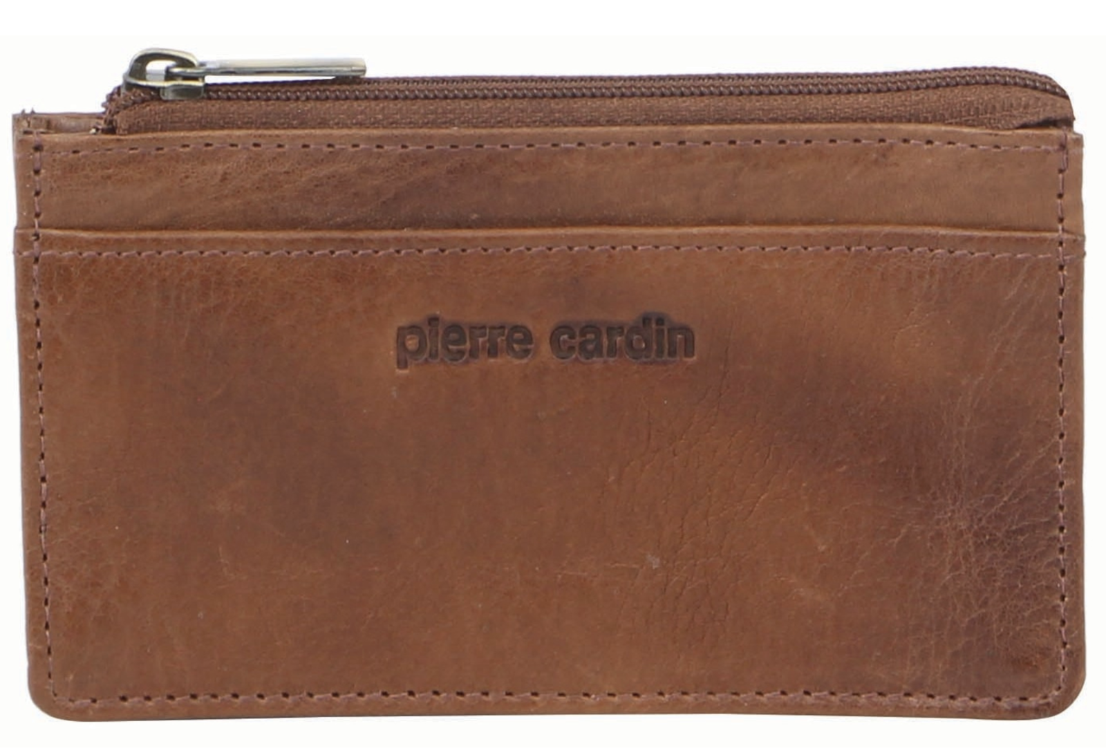Pierre Cardin Womens Soft Italian Leather Coin Purse Holder Wallet - Cognac-1