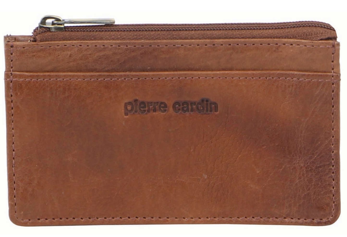 Pierre Cardin Womens Soft Italian Leather Coin Purse Holder Wallet - Cognac-0