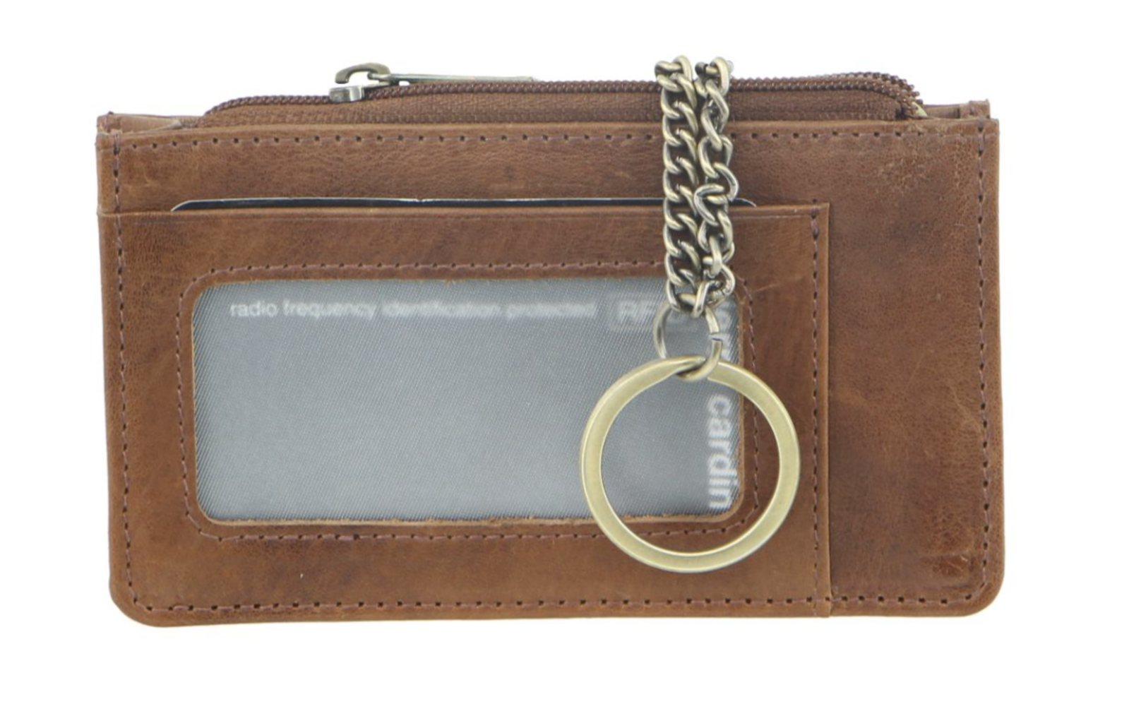Pierre Cardin Womens Soft Italian Leather Coin Purse Holder Wallet - Cognac-2
