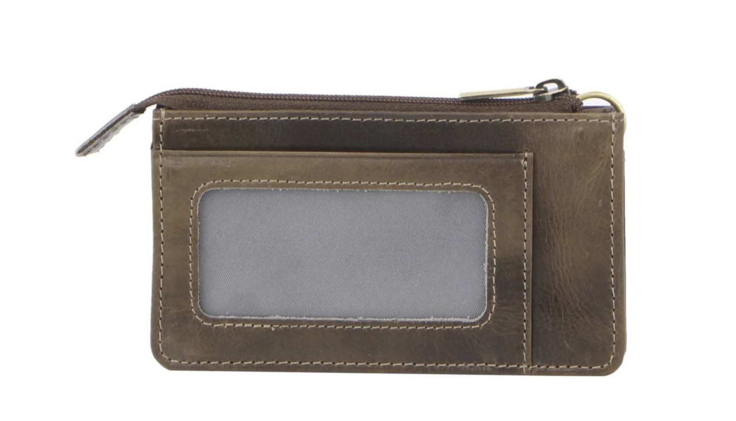 Pierre Cardin Womens Soft Italian Leather Coin Purse Holder Wallet - Mushroom-2