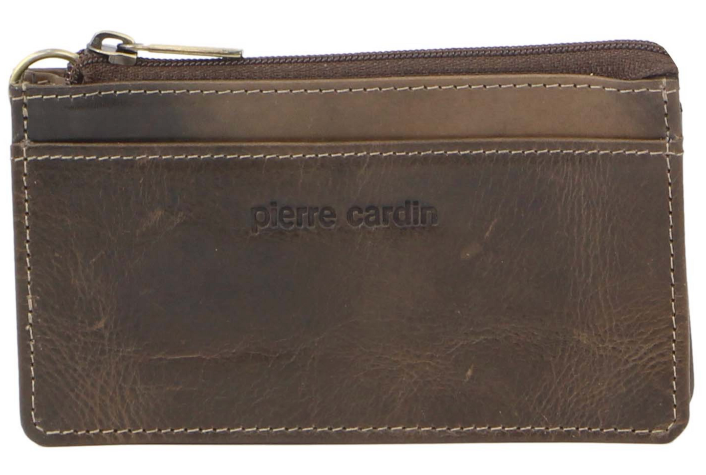 Pierre Cardin Womens Soft Italian Leather Coin Purse Holder Wallet - Mushroom-0