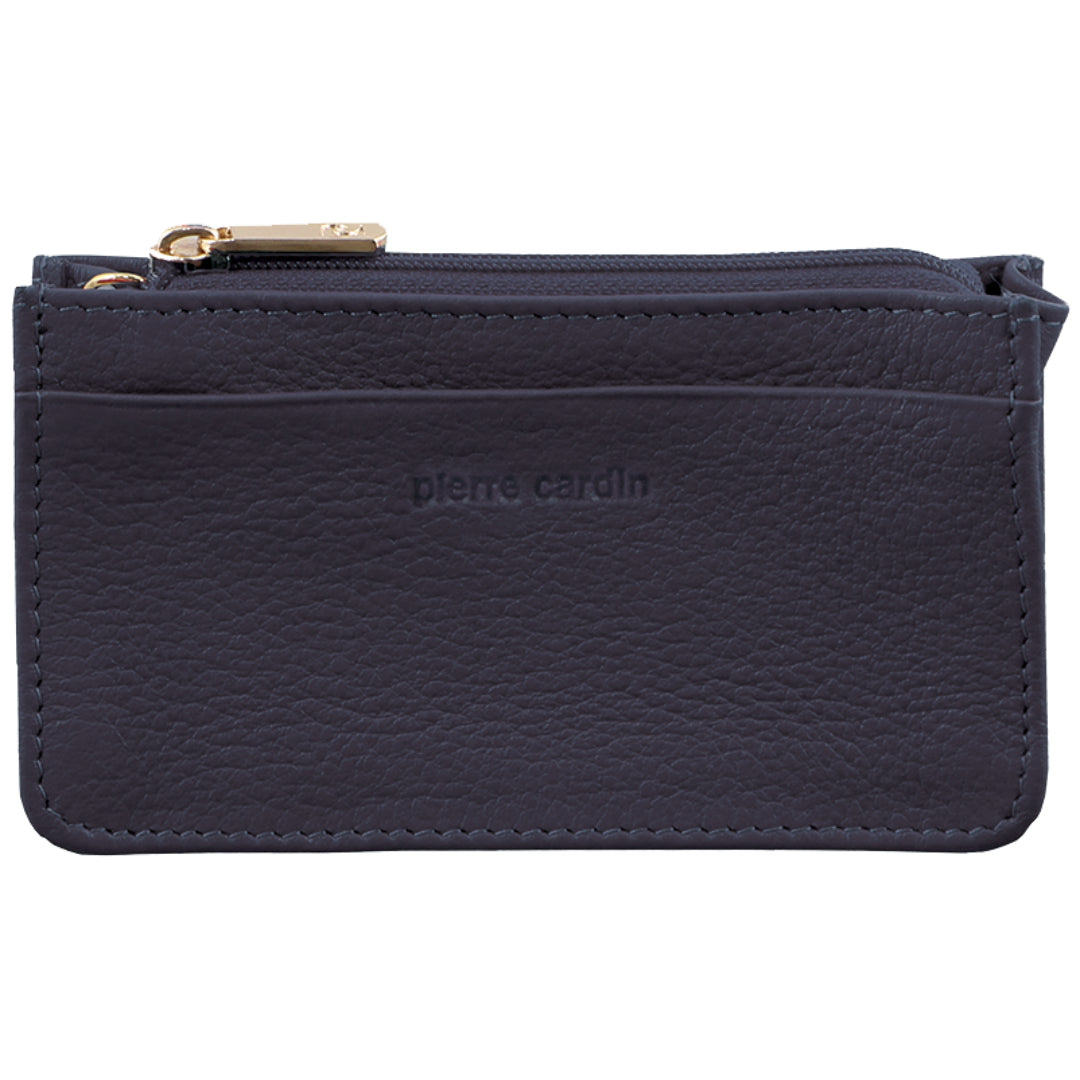 Pierre Cardin Womens Soft Italian Leather Coin Purse Holder Wallet - Purple-0