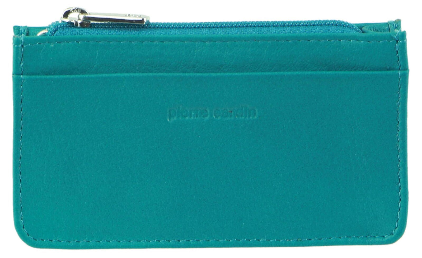 Pierre Cardin Ladies Womens Soft Italian Leather Coin Purse Holder Wallet - Turquoise-1