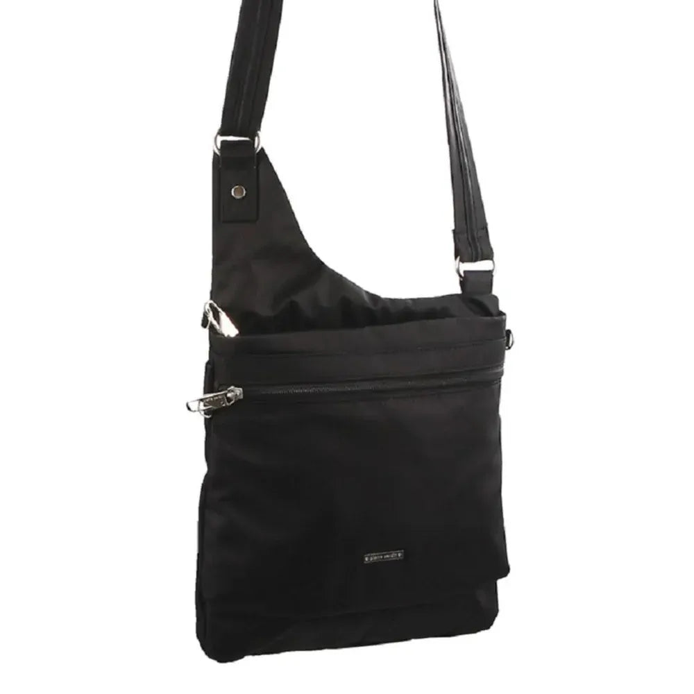 Pierre Cardin RFID Cross Body Bag Travel Anti-Theft Slash Proof - Black-0