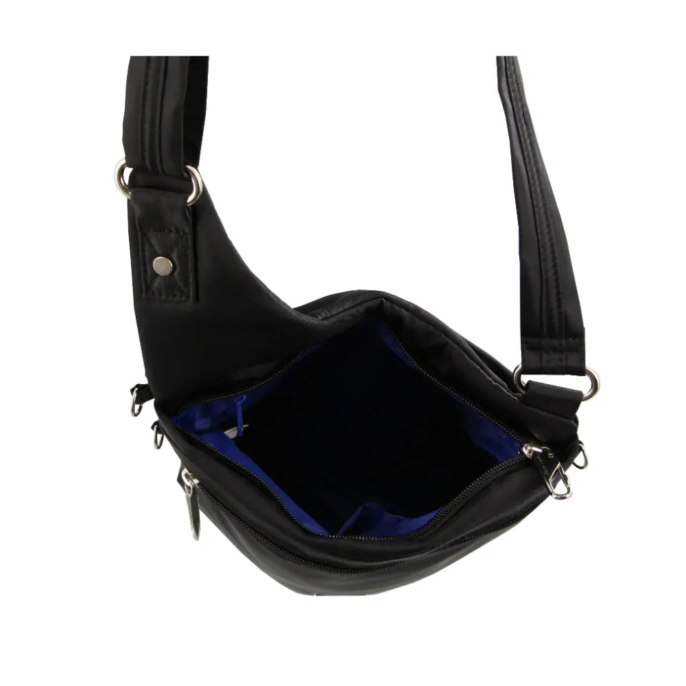 Pierre Cardin RFID Cross Body Bag Travel Anti-Theft Slash Proof - Black-4