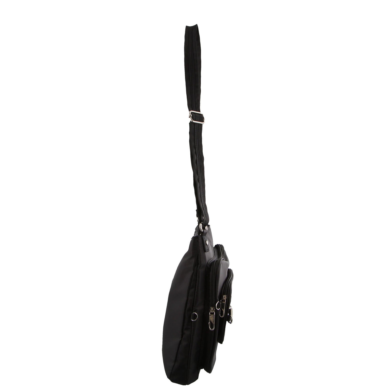 Pierre Cardin Nylon Cross Body RFID Anti-Theft Slash Proof Bag - Black-2