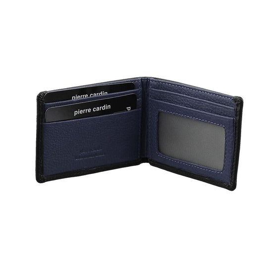 Pierre Cardin Mens Leather RFID Italian Two-Tone Wallet - Black/Navy-0