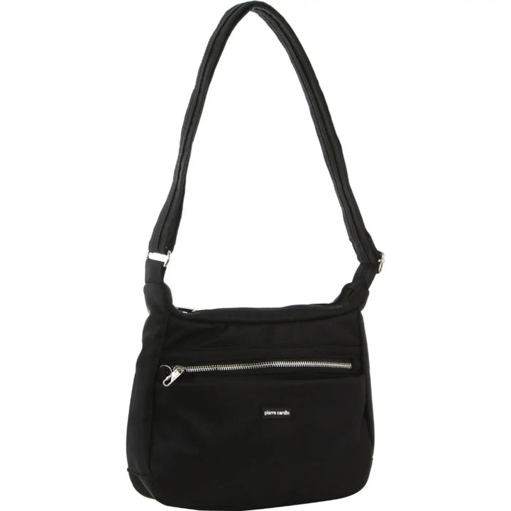 Pierre Cardin Nylon Cross Body RFID Anti-Theft Slash Proof Travel Bag - Black