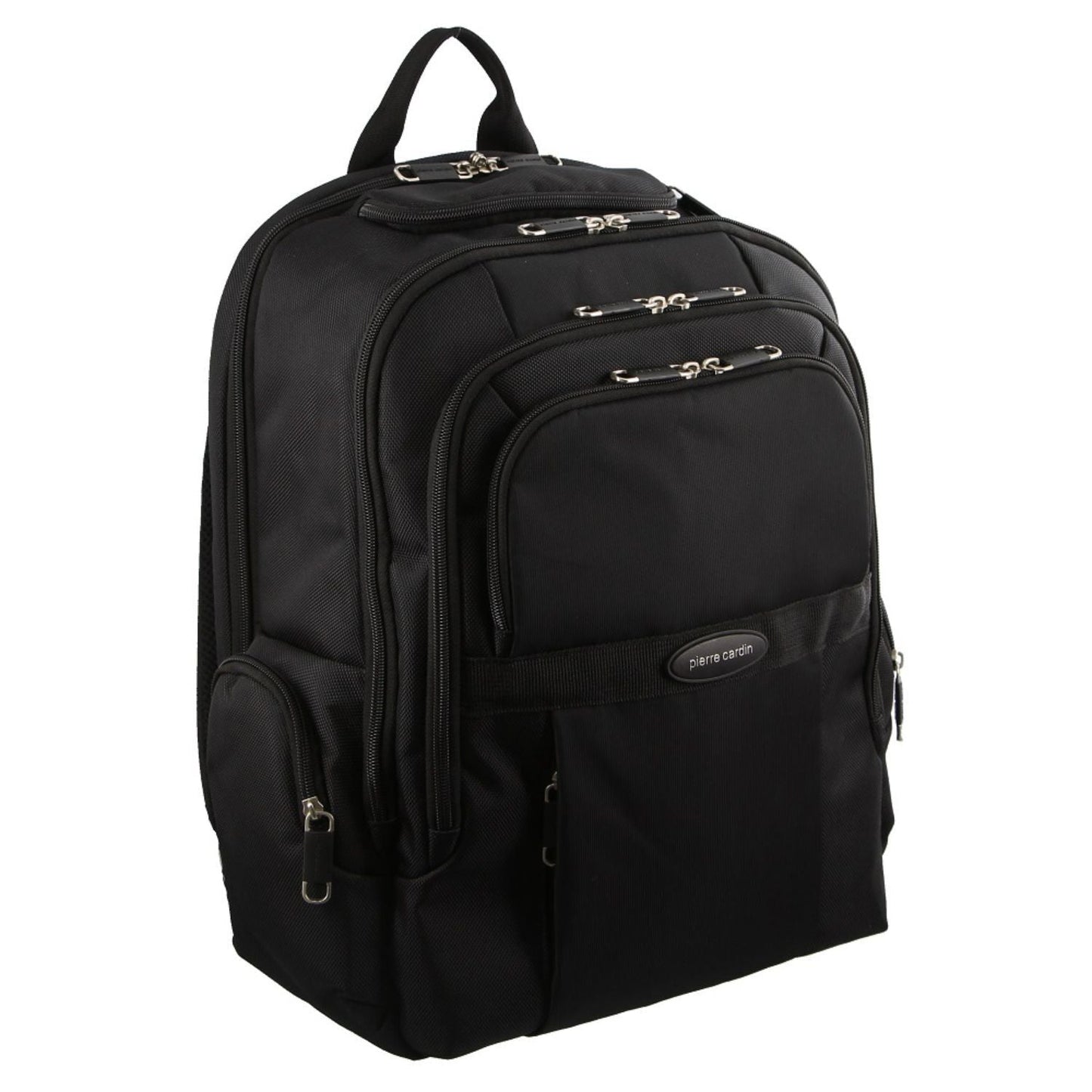 Pierre Cardin 30L Large Padded Backpack Bag w 13" Laptop Sleeve Travel Luggage - Black-1
