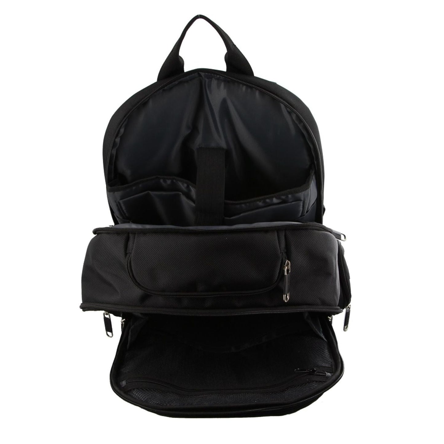 Pierre Cardin 30L Large Padded Backpack Bag w 13" Laptop Sleeve Travel Luggage - Black-2