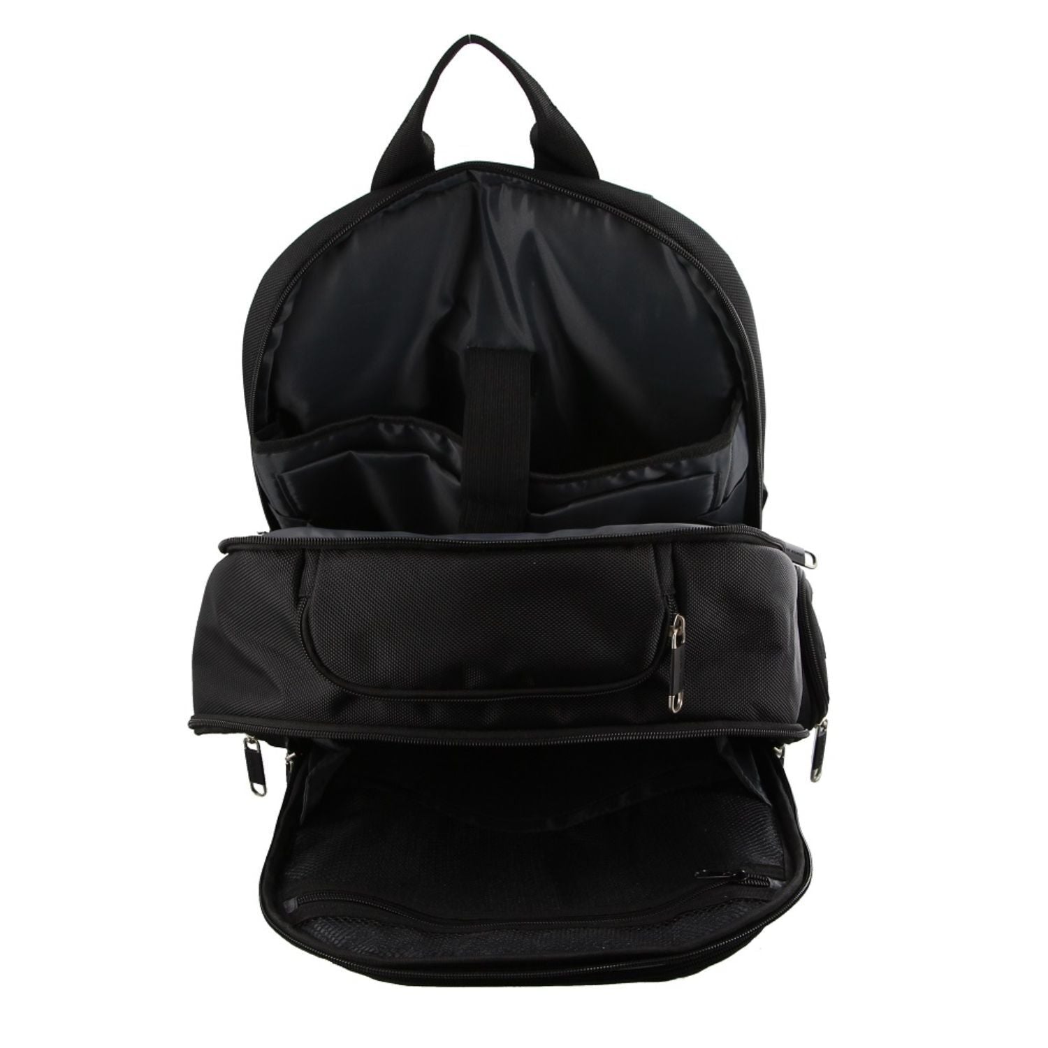 Pierre Cardin 30L Large Padded Backpack Bag w 13" Laptop Sleeve Travel Luggage - Black-2