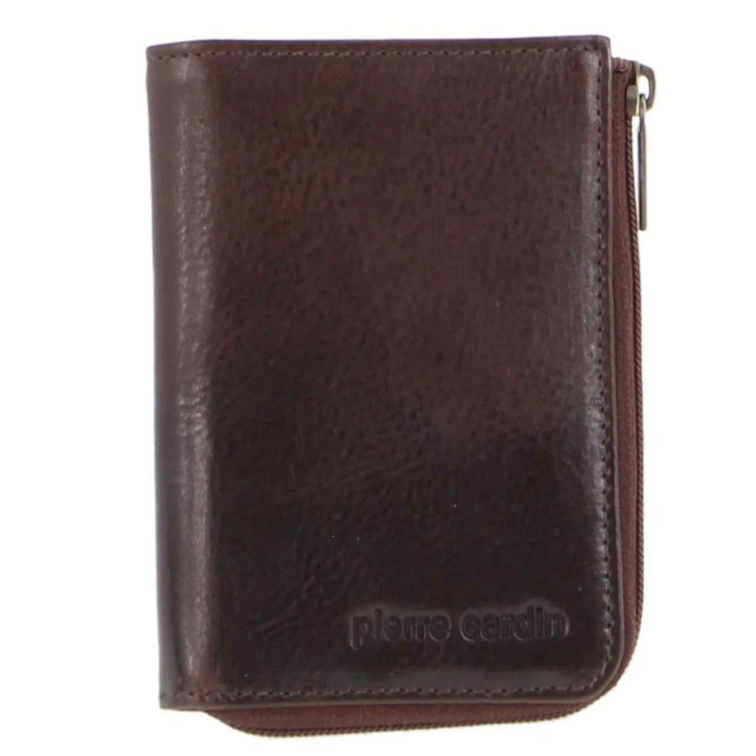 Pierre Cardin Mens Key & Credit Card Holder Italian Leather Wallet - Chocolate-3