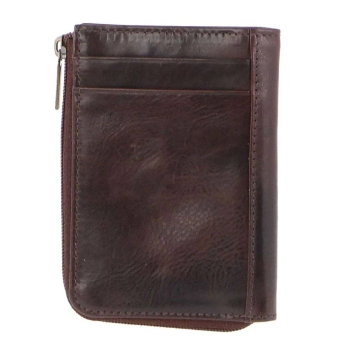 Pierre Cardin Mens Key & Credit Card Holder Italian Leather Wallet - Chocolate-2