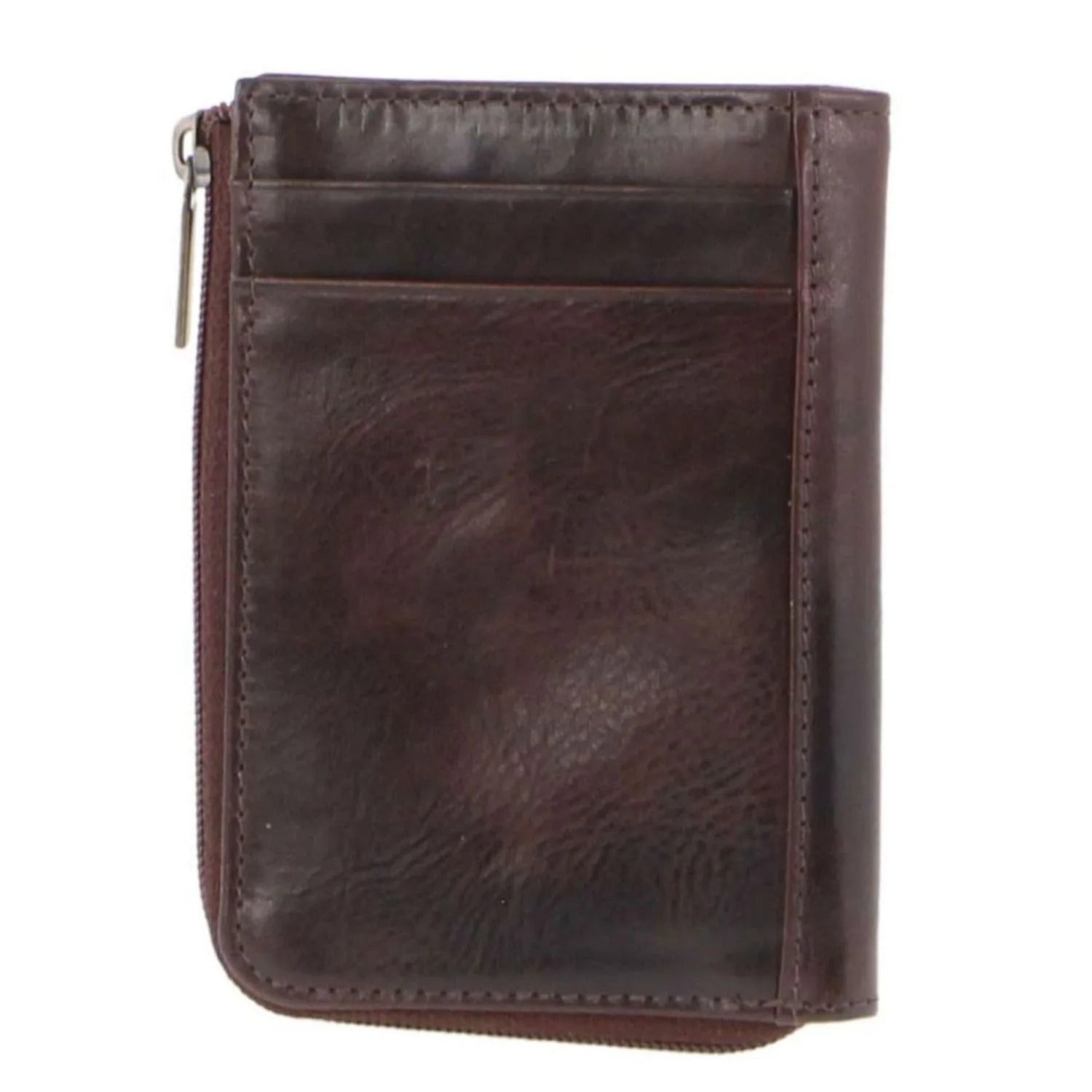 Pierre Cardin Mens Key & Credit Card Holder Italian Leather Wallet - Chocolate-2