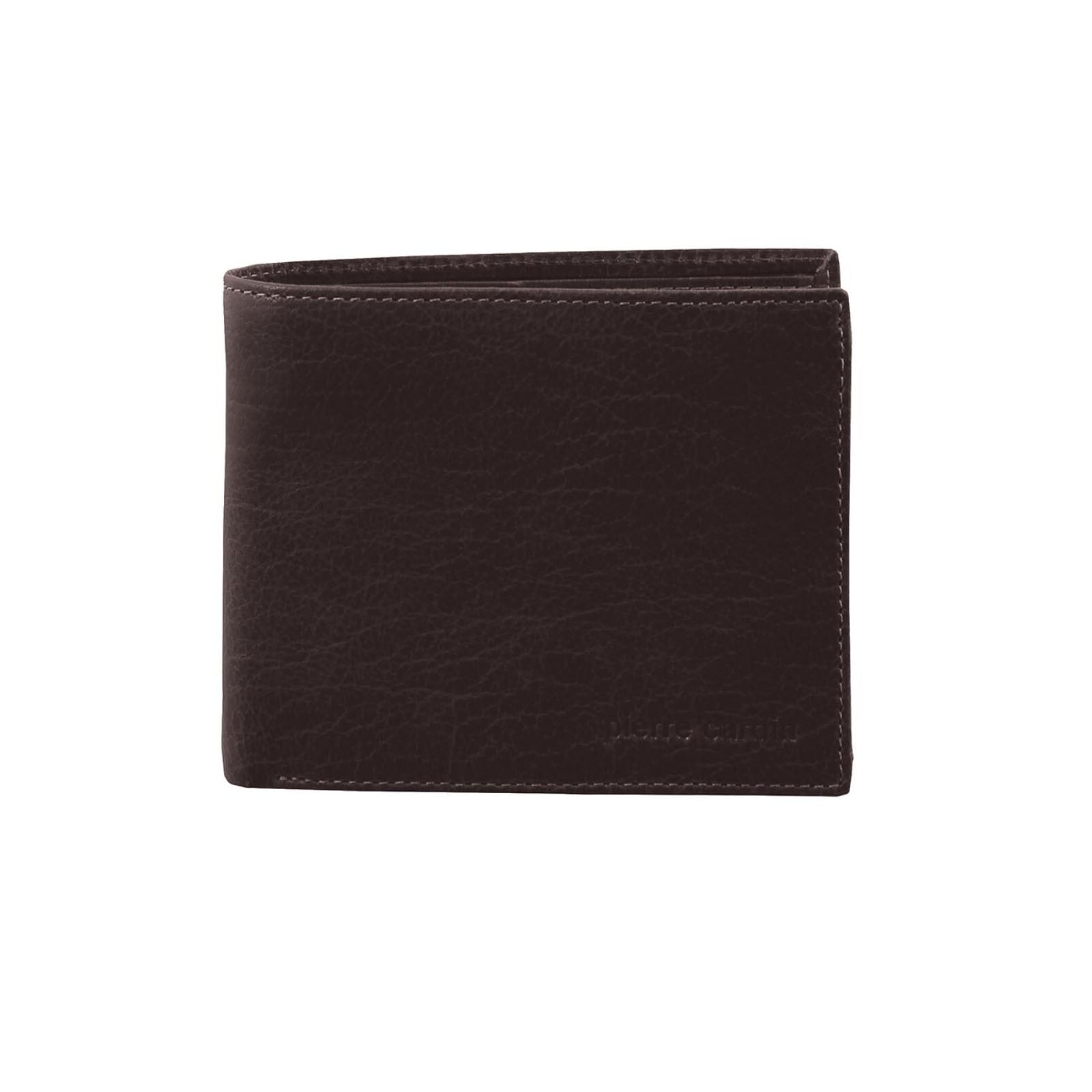 Pierre Cardin Mens Rustic Leather Bi-Fold Wallet Card Holder - Brown-2