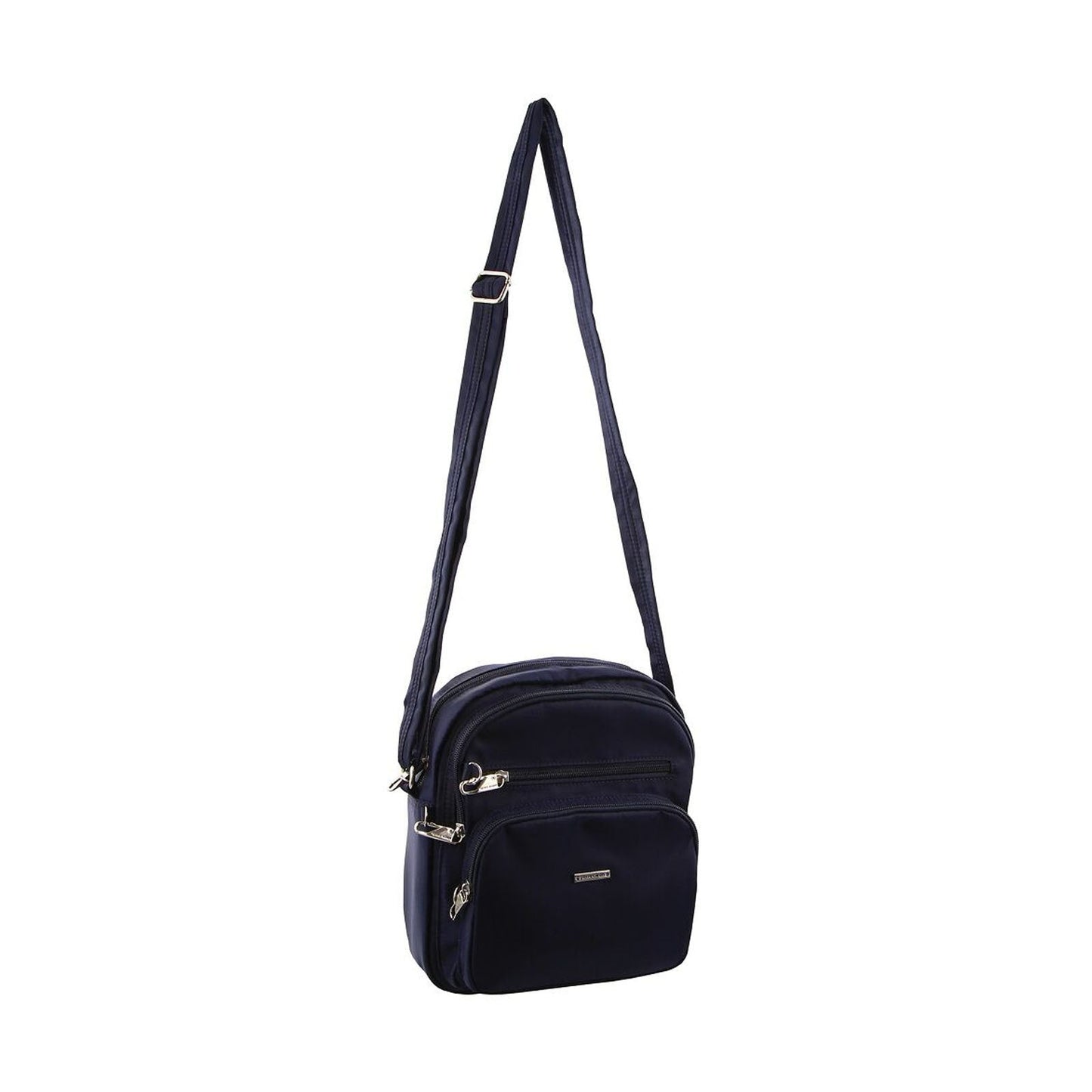 Pierre Cardin Nylon Shoulder Cross Body RFID Anti-Theft Slash Proof Bag Travel - Navy-2