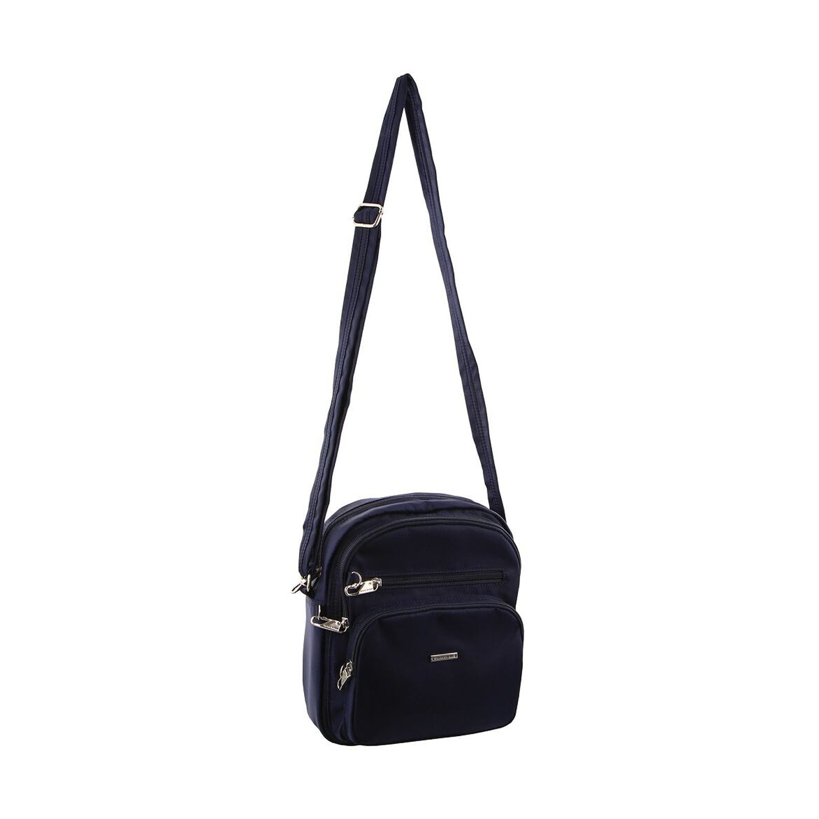 Pierre Cardin Nylon Shoulder Cross Body RFID Anti-Theft Slash Proof Bag Travel - Navy-2
