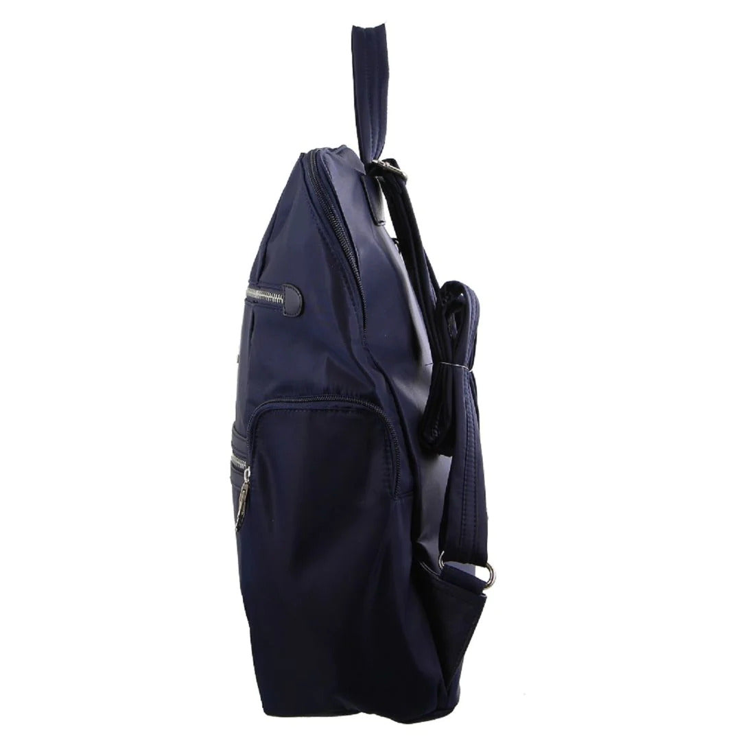 Pierre Cardin Nylon RFID Anti Theft Slash Proof Backpack Bag - Navy-3