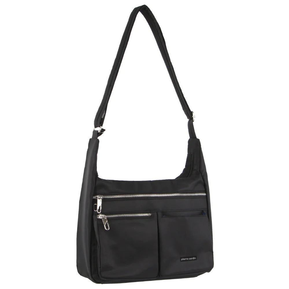 Pierre Cardin Anti-Theft Cross Body Bag RFID Slash Proof Travel - Black-0