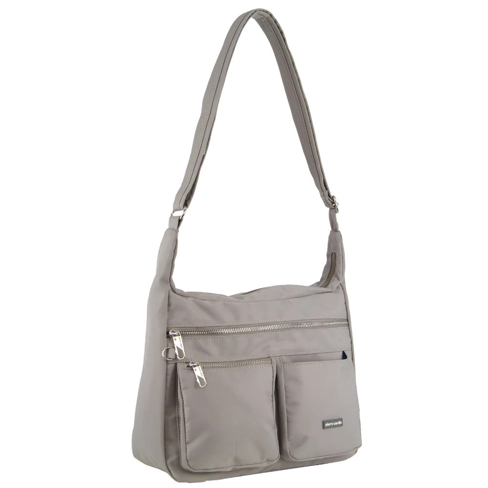 Pierre Cardin Anti-Theft Cross Body Bag RFID Slash Proof Travel - Taupe-0