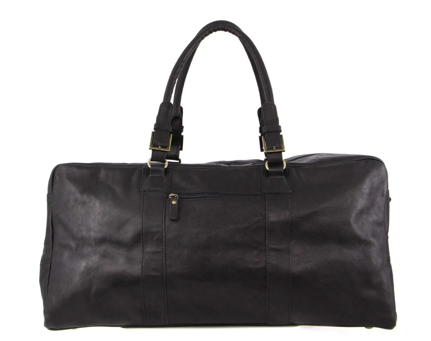 Pierre Cardin Rustic Leather Travel Business Trip Bag Overnight - Black-3
