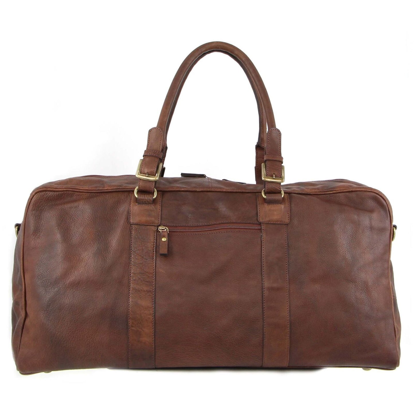 Pierre Cardin Rustic Leather Travel Business Trip Bag Overnight - Chocolate-2