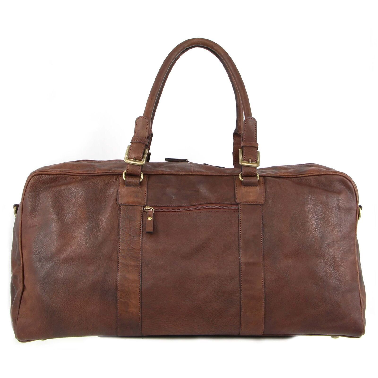 Pierre Cardin Rustic Leather Travel Business Trip Bag Overnight - Chocolate-2