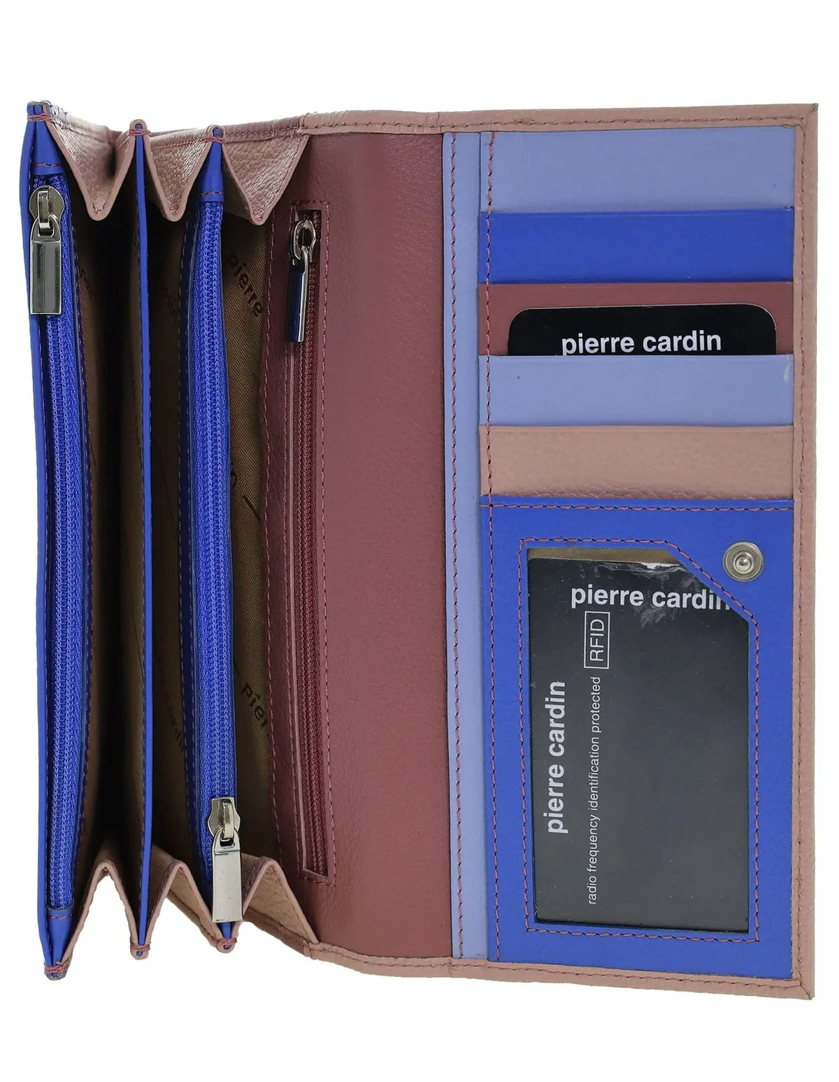Pierre Cardin Italian Genuine Leather Ladies Wallet - Cherry