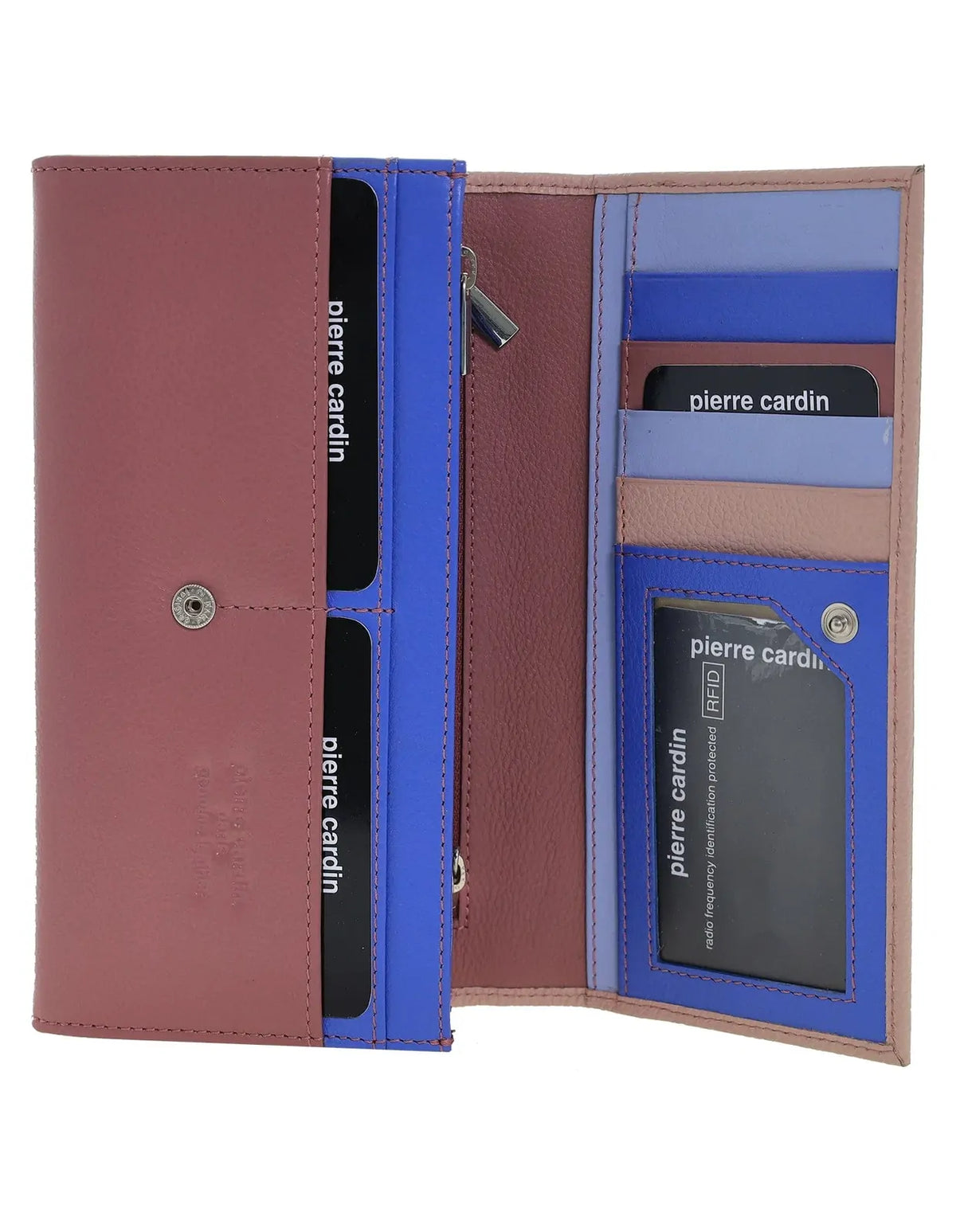 Pierre Cardin Italian Genuine Leather Ladies Wallet - Cherry