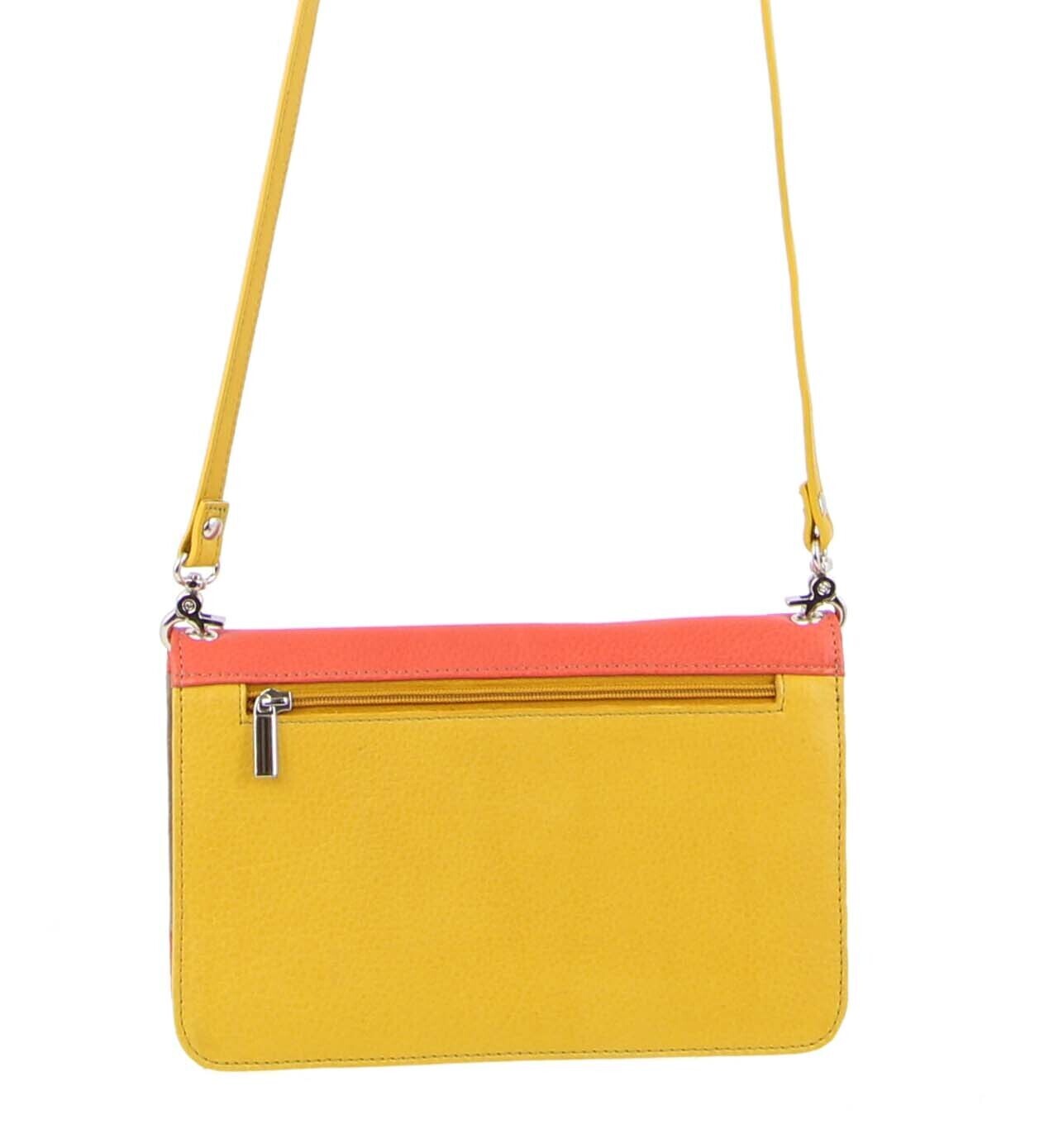 Pierre Cardin Genuine Leather Ladies Wallet Clutch Bag - Orange/Yellow-2
