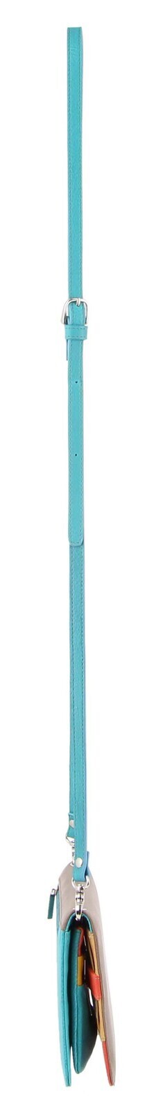 Pierre Cardin Genuine Leather Ladies Wallet Clutch Bag - Taupe/Turquoise-4