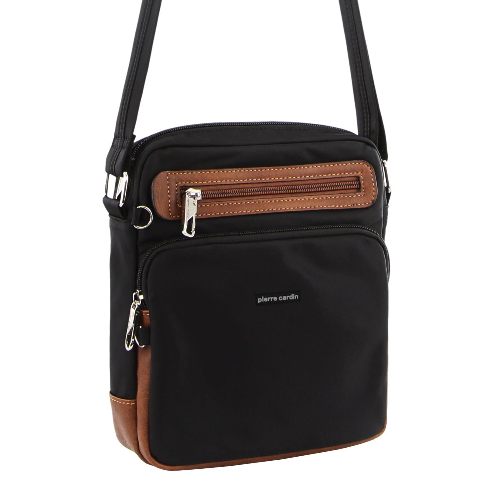Pierre Cardin Nylon Cross Body Bag - Black-1