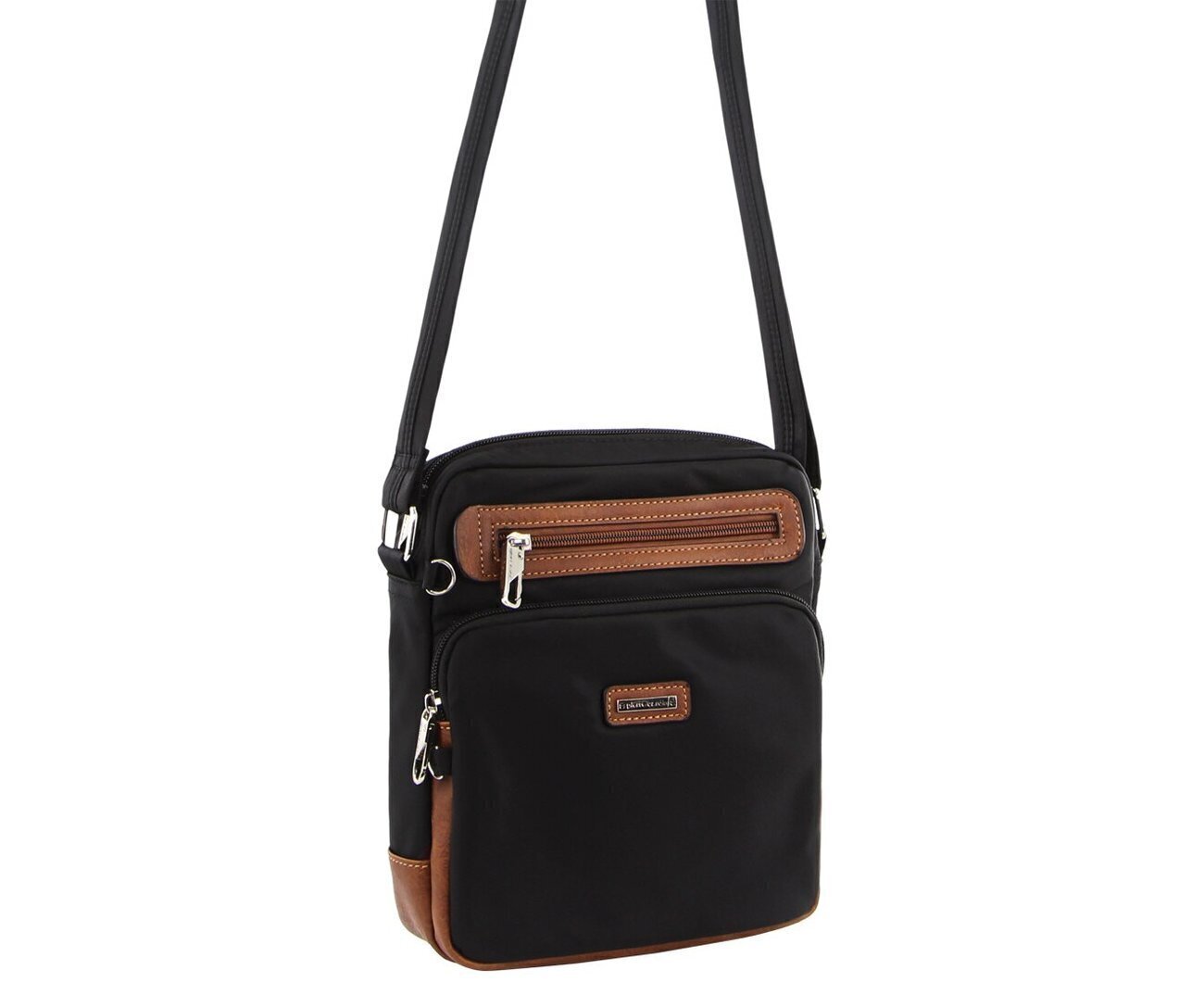 Pierre Cardin Nylon Cross Body Bag - Black-3