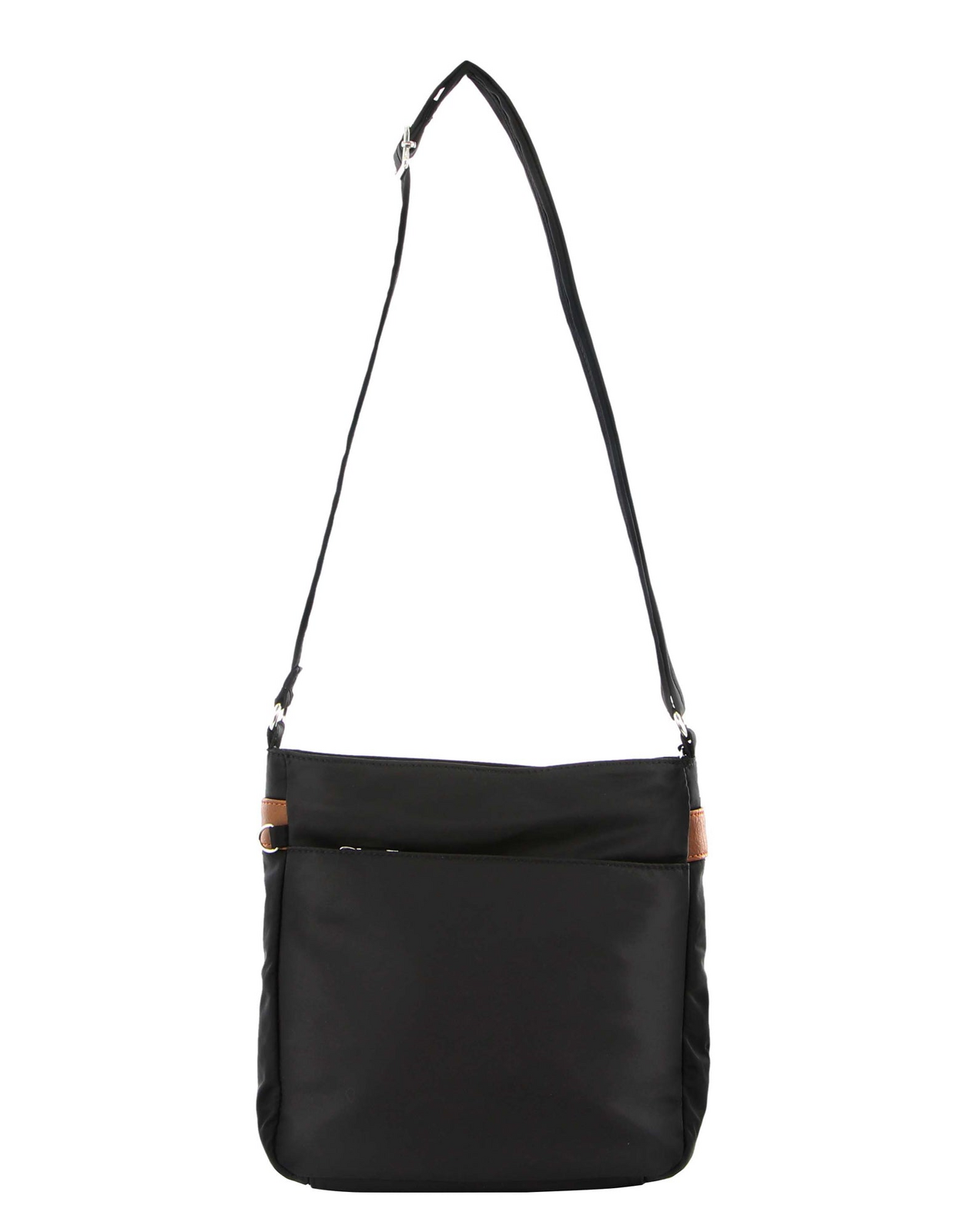 Pierre Cardin Nylon Cross Body Bag Slash Proof Shoulder Anti-Theft in Black