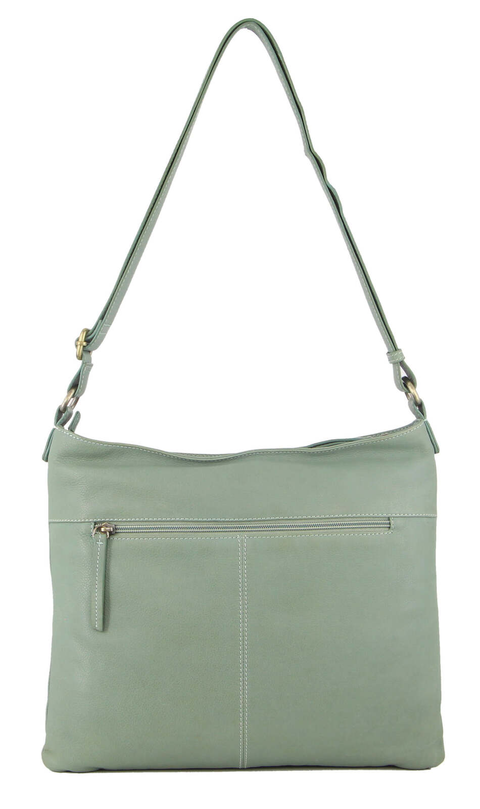 Pierre Cardin Womens Woven Leather Flap Cross-Body Bag Handbag - Mint-2