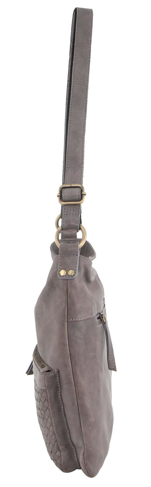 Pierre Cardin Woven Leather Ladies Cross-Body Bag Handbag-3
