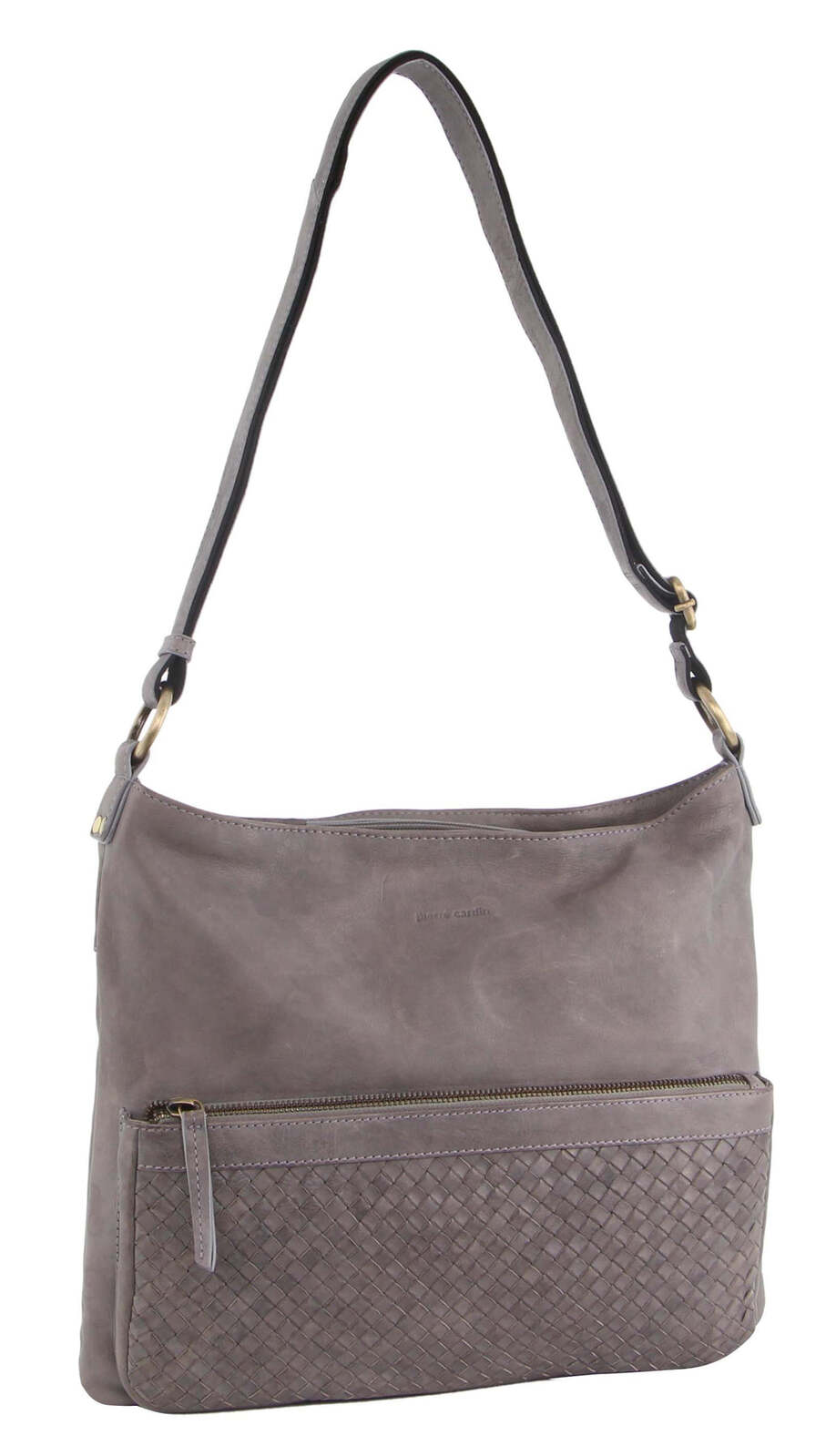 Pierre Cardin Woven Leather Ladies Cross-Body Bag Handbag-0